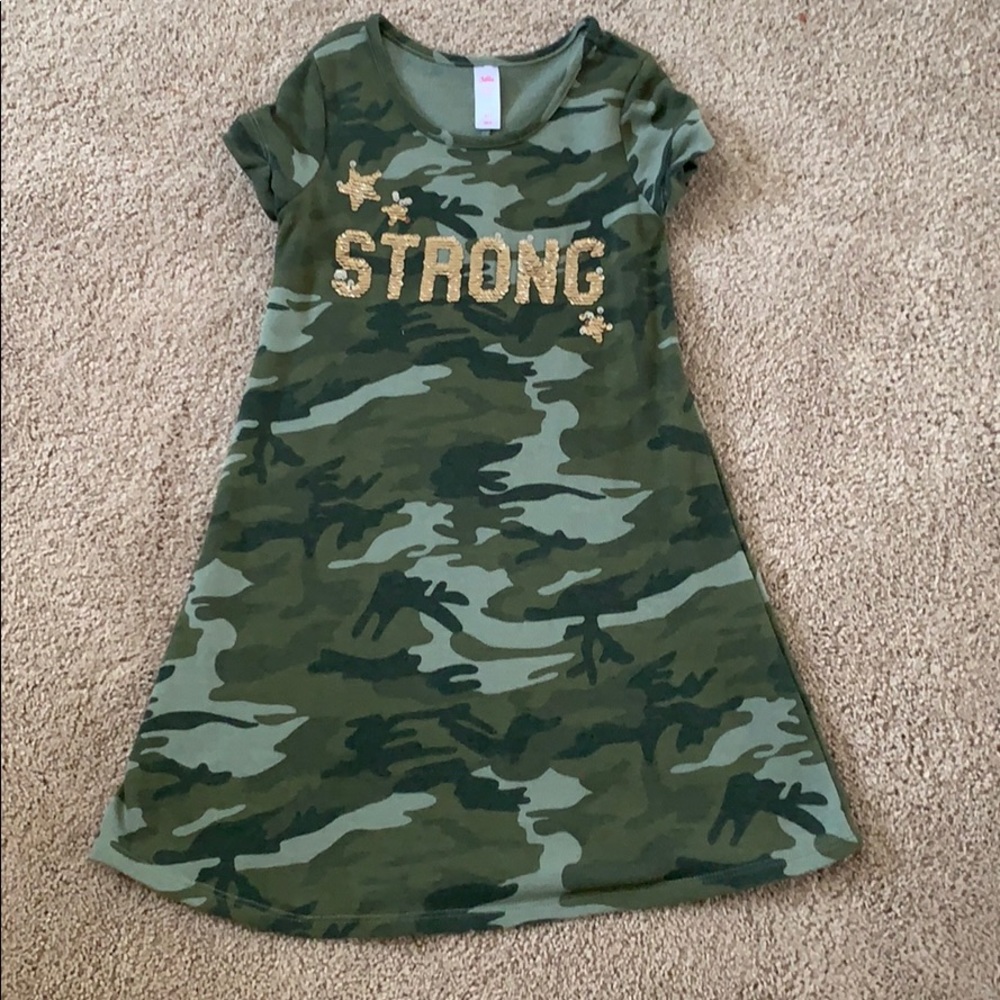 Girls size 6/7 camo dress